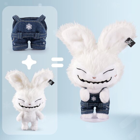 Halloween Scary Stuffed Animal Creepy Spooky Plush Bunny Movable Limbs Doll - Picture 5 of 8